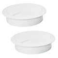 5 Pcs Desk Grommet 3-1/8" / 80 mm, Desk Cord Hole Cover, Cable Grommet ABS Plastic, Desk Hole Grommet for Home & Office Pc, Detachable Adjustable Cable Cord Organizer-White