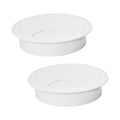 2 Pcs Desk Grommet 2-3/8" / 60 mm, Desk Cord Hole Cover, Cable Grommet ABS Plastic, Desk Hole Grommet for Home & Office Pc, Detachable Adjustable Cable Cord Organizer-White