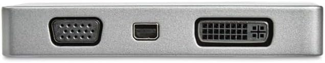 StarTech.com USB C Multiport Video Adapter - 4K 60Hz UHD Portable 5-in-1 USB Type C to HDMI 2.0, Mini DisplayPort, VGA or DVI (1080p) - 95W PD Passthrough - Cable Management - Aluminum (CDPVDHMDPDP)