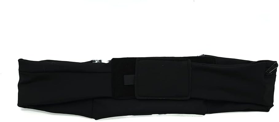 3 Pocket Adjustable Running Belt Waist Pack, Fanny Pack For Working Out With Sweat Resistant Backing, Holds All iPhone Models (Tie Dye/Black, Large/XL)