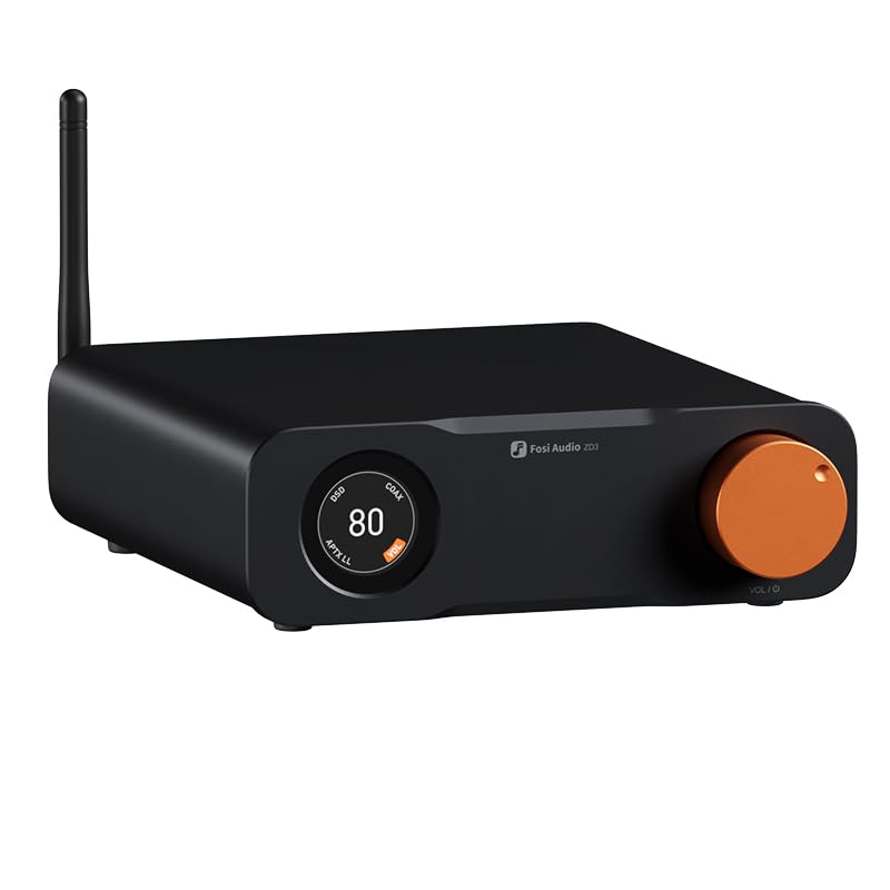 Fosi Audio ZD3 Desktop DAC Preamp, Fully Balanced Digital to Analog Audio Converter with ES9039Q2M for Home Stereo Amplifier, Bluetooth/USB/Optical/Coax/TV HDMI ARC Input, XLR/RCA Output with Remote
