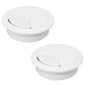 2 Pcs Desk Grommet 2" / 50 mm, Desk Cord Hole Cover, Cable Grommet ABS Plastic, Desk Hole Grommet for Home & Office Pc, Detachable Adjustable Cable Cord Organizer-White