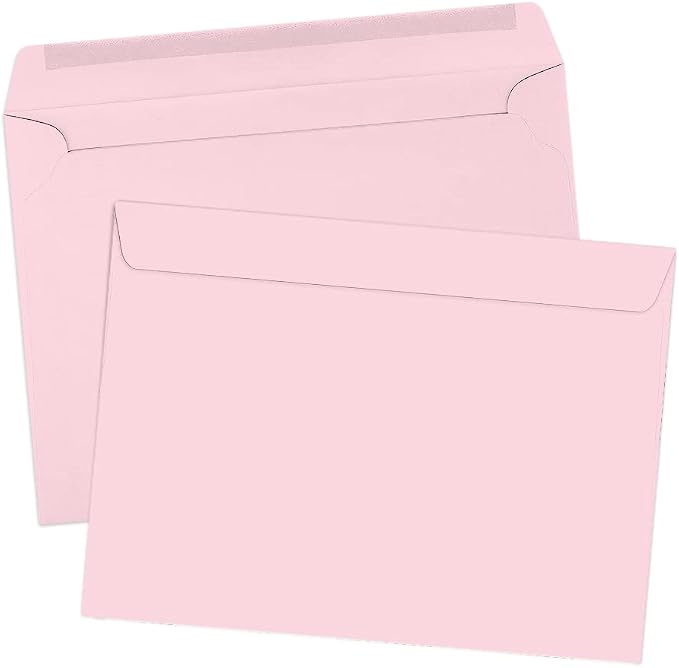 LUXPaper 9 x 12 Booklet Envelopes | Candy Pink | 80lb. Text | 1, 000 Qty - Image 2