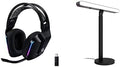 Logitech G733 Lightspeed Wireless Gaming Headset + Litra Beam LX Premium Dual-Sided RGB LED Streaming Key Light - Black