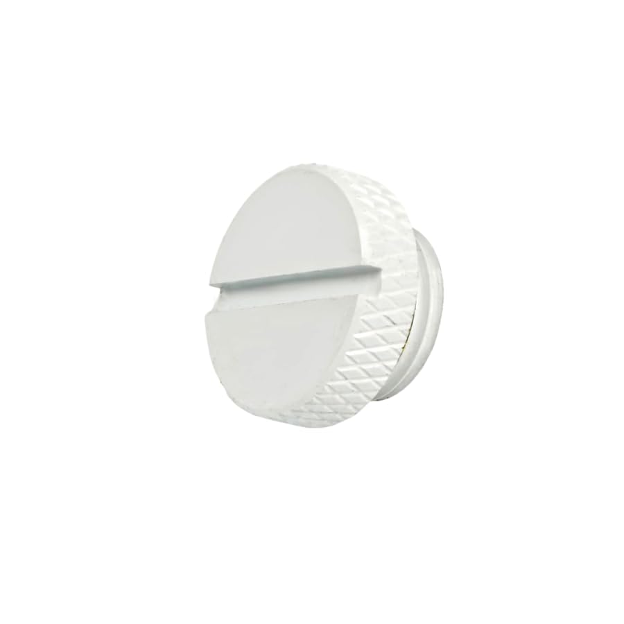 Dracaena.io 12 Pack G1/4" Thread, Thin Water Stop Plug Fitting with Coin Slot for Computer Water Cooling System, Durable Brass/Copper Material, White