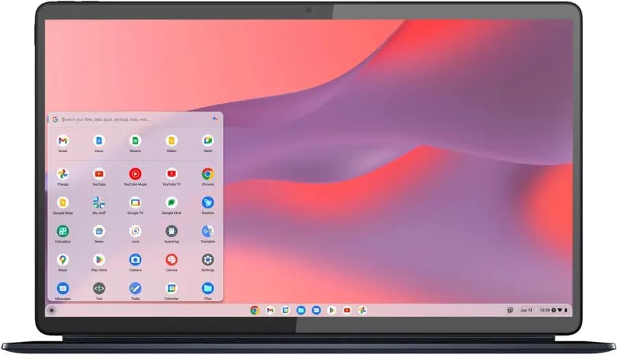 Lenovo - Chromebook Duet 5-13.3" OLED Touch Screen Tablet - 8GB Memory - 128GB SSD - with Stylus Pen - Abyss Blue