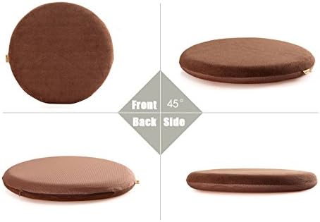 Sigmat Memory Foam Seat Cushion Anti-Slip Soft Round Chair Pad 18 Inch Camel - Image 6