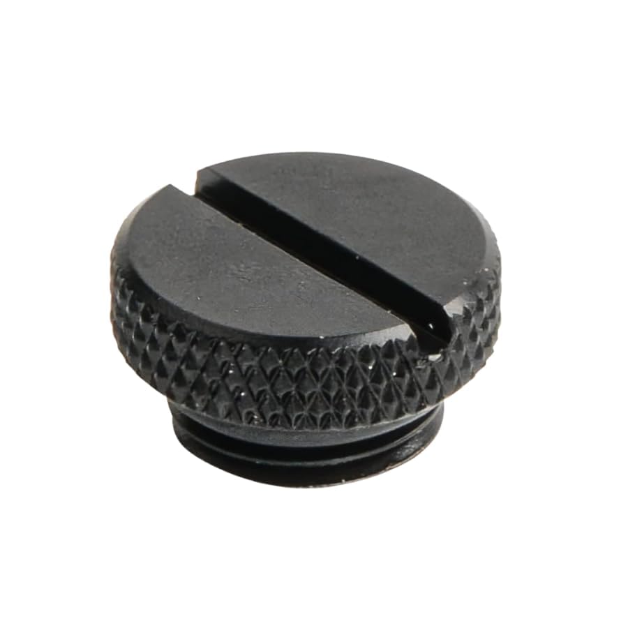 dracaena.io 12 pack G1/4" thread, Thin water Stop Plug Fitting with Coin Slot for Computer water cooling System, durable brass/copper material, Black