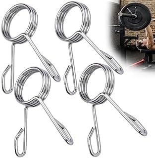 AccEncyc Spring Clip Collars 2 Inch Olympic Barbell Clamps Dumbbell Clips Weight Bar Clips for Weightlifting, Powerlifting, Strength Training