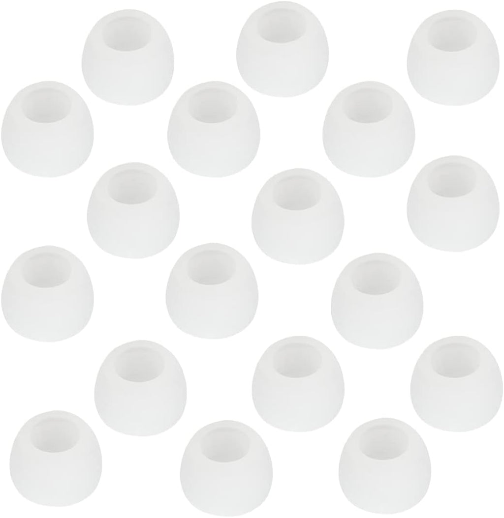 Earbud Tips - Replacement Earbud Covers & Headphone Earpads - Compatible With Powerbeats 2/3, LG & Samsung Earbuds - White, 9 Pairs