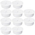 10 Pcs Desk Grommet 2" / 50 mm, Desk Hole Cover for Cables White, Cable Grommet ABS Plastic, Desk Hole Grommet for Home & Office Pc, Detachable Cable Cord Organizer