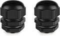 Cable Gland 2 Pack 1" NPT Waterproof Adjustable Connector Strain Relief Cord Connectors Joints Nylon with Gaskets…