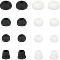 Replacement Earbud Tips Silicone Ear Tips Earbuds Buds Set Compatible with Powerbeats 1/2/3 Wireless Beats by Dre Headphones,8 Pairs Earbud Cap(Black+White)