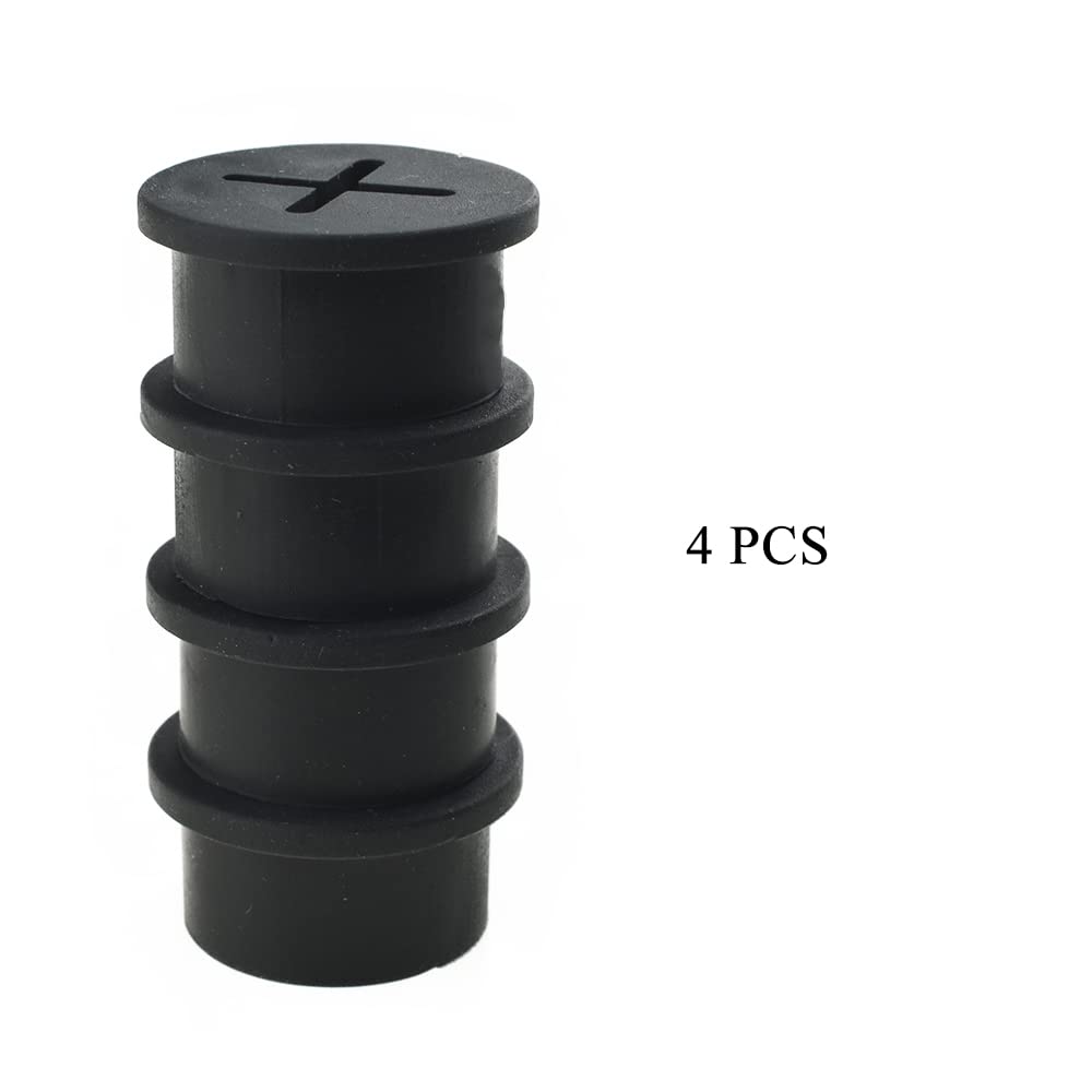 HAHIYO 4Pcs 0.8Inch/20mm Black Flexible Rubber Desk Grommet Wire Grommet Cable Management Cord Hole Cover Desk Wire Hole Insert Wire Organizer for Computer Office Home School Equipment Systems