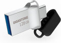 GIGASTONE 128GB Nano Luxus Dual Drive (5 Pack) Z50 USB 3.2 Gen 1, 2-in-1 USB-A & Type-C, 100MB/s Ultra Fast, Cap Design, Metal, Plug & Play for Smartphone/PC/Mac/TV/Car, 2.0/3.0/3.1 Compatible