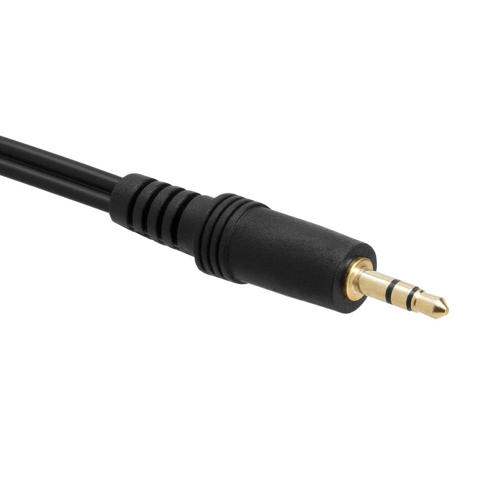 Cmple - 5 Pack 3.5mm Audio Stereo Y Splitter Extension Cable - 2 Ports 3.5mm Male to Female Headset Splitter Adapter