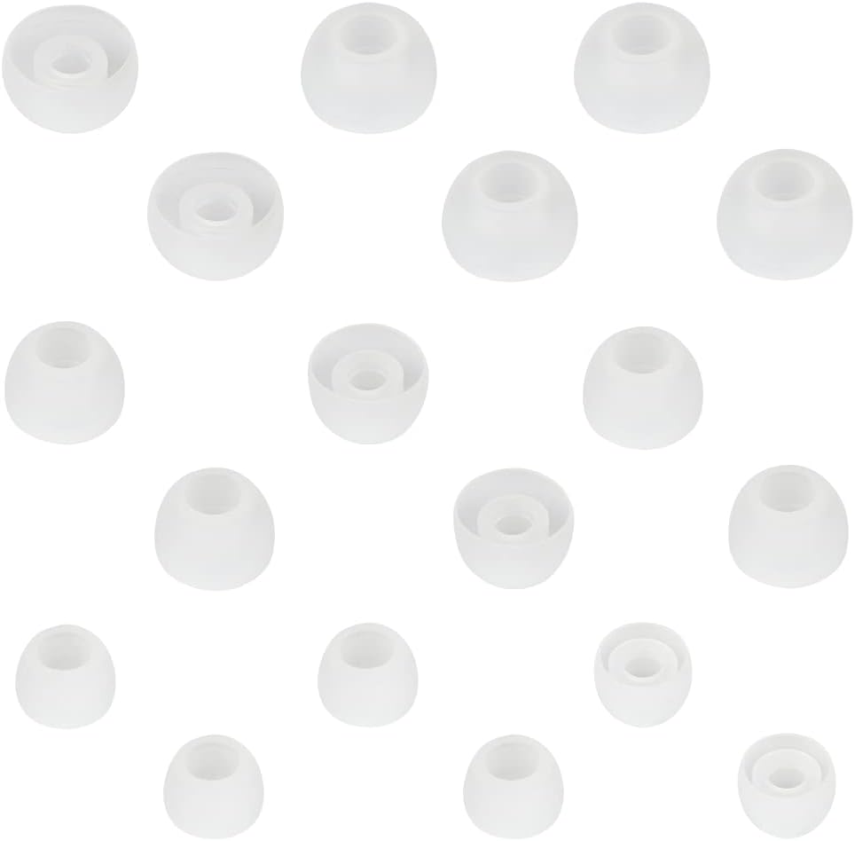 Replacement Earbud Tips - Silicone Ear Covers for In-Ear Headphones - 9 Pairs (S, M, L)
