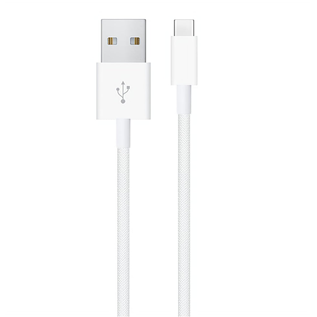 Woven TV Remote USB C Charger Cable for Apple TV Remote 3rd Gen/4th Gen, Siri Remote 3rd Gen, [MFi Certified] USB A to USB-C Cord Fast Charging for Apple/Samsung Smart TV Remote Control - White