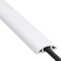Floor Cord Cover 4ft, Cord Hider Floor White, Floor Cable Management Prevent Cable Trips, Floor Cable Cover Wire Covers for Electric Power Extension Cords, Cord Protector Cord Cavity W0.47 x H0.28