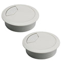 2 Pcs Desk Grommet 2-1/16" / 53 mm, Desk Cord Hole Cover, Cable Grommet ABS Plastic, Desk Hole Grommet for Home & Office Pc, Detachable Adjustable Cable Cord Organizer-Light Grey