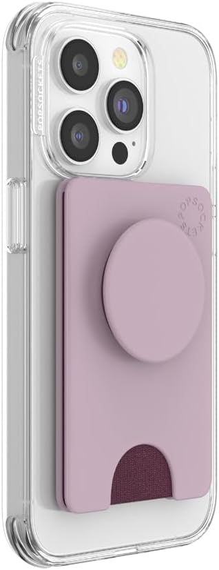 PopSockets Phone Wallet with Expanding Kickstand, Phone Card Holder - Blush Pink