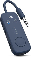 Avantree Relay - Premium Airplane Bluetooth Adapter with Advanced Qualcomm Chipset, 2 Headphones Support, 25hrs Play Time, aptX Adaptive & HD Audio Transmitter for Airpods, Bose & Travel Flight
