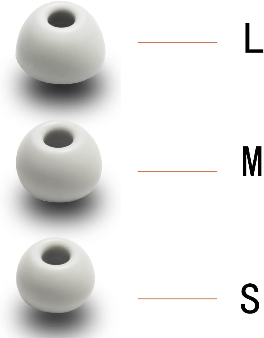 Silicone Earbuds Tips for Beats Fit Pro/Beats Studio Buds Ear Tips Replacement for Beats Earbuds 6 Pairs LMS Gray White