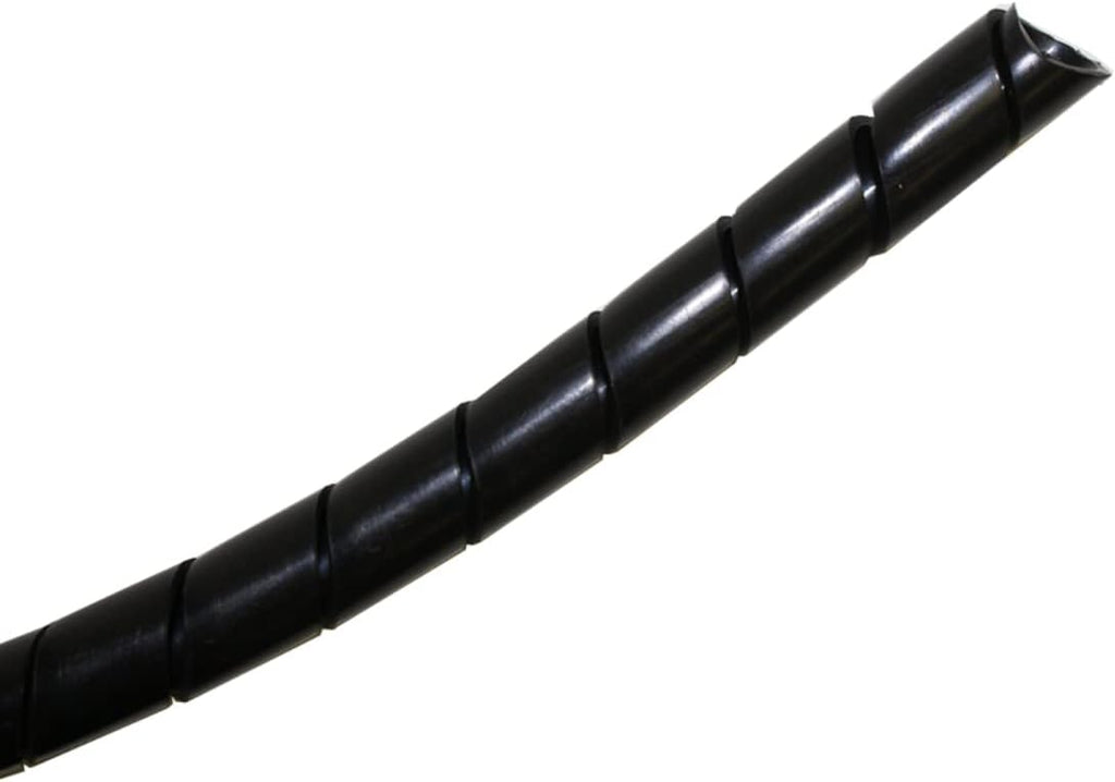 Kable Kontrol Vortex Spiral Cable Wrap - 1/4” Inch 100’ Feet Long - Hose Protector Flexible Polyethylene Wire Conduit Tubing Cable Sleeve Cord Cover to Organize Wires – Black