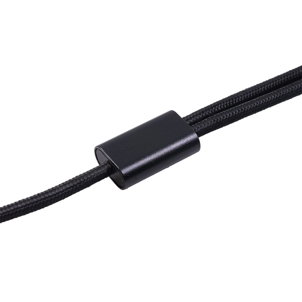 2Pack 10Ft 3.5mm 1/8" TRS to Dual 6.35mm 1/4" TS Mono Stereo Y-Cable Splitter Cord for Smartphone, Computer, CD Player, Speakers and Home Systems Amplifier
