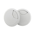 HAHIYO 2Pcs 3.15Inch/80mm White ABS Plastic Sector-Shaped Desk Grommet Wire Grommet Cable Management Cord Hole Cover Desk Wire Hole Insert Wire Organizer for Computer Office Home Equipment System