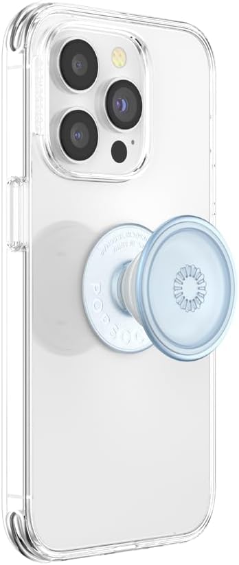 PopSockets Plant-Based Phone Grip with Expanding Kickstand, Adhesive Grip, Eco-Friendly, Cute PopSockets - Ice Blue Transluscent