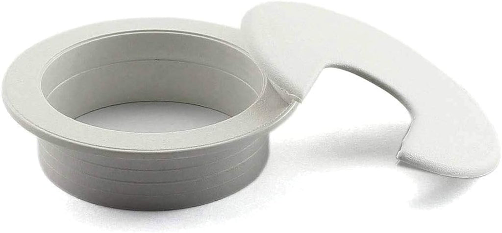 2pcs 2 Inch Desk Wire Cord Cable Grommets Hole Cover for Office PC Desk Cable Cord Organizer Plastic Cover (Grey-2Pcs)