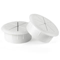 HYCC 2 Pack 2 Inch Flexible Desk Grommet,Organize Wires and Cables on Office Equipment, Computer Components, Entertainment Systems Effectively - Color: White