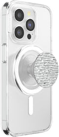PopSockets Phone Grip for MagSafe with Kickstand, Magnetic Stand, Swappable Top, Secure Hold for iPhone MagSafe Cases, Phone & Tablet Grip - FATA Morgana Chrome