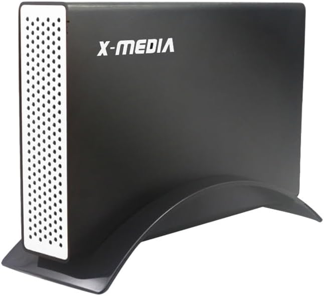 X-MEDIA XM-EN3251U3-BK 3.5-Inch USB 3.0 SATA Aluminum Hard Disk Drive HDD External Enclosure Case, Support 2.5/3.5-Inch SATA / SSD Hard Disk Drive