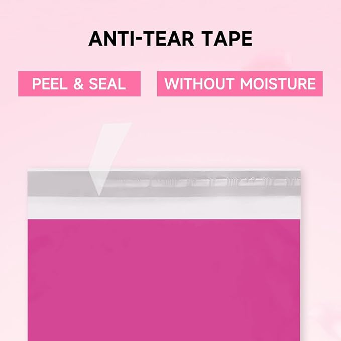 Pink Poly Mailers 10x13 Inch, 50 Pack | Self-seal shipping bags - Image 6