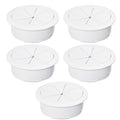 5 Pcs Desk Grommet 2" / 50 mm, Desk Hole Cover for Cables White, Cable Grommet ABS Plastic, Desk Hole Grommet for Home & Office Pc, Detachable Cable Cord Organizer