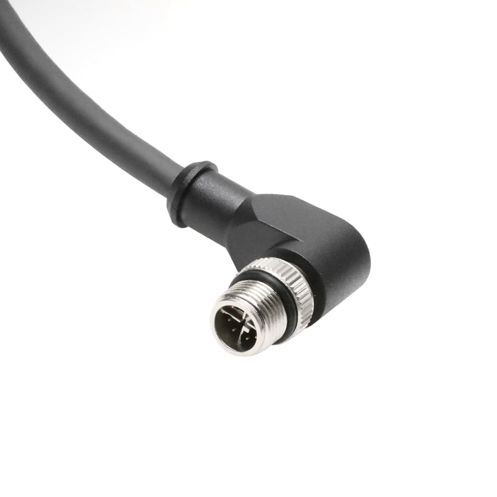Alvin's Cables M12 X-Code 8 Pin Male to RJ45 Ethernet Cable for Cognex Keyence Camera, High-Flex Cat6a Cable for Industrial Automation, Fieldbus Module, Robotics, Right Angle 16.4ft/5m