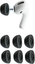 Comply Memory Foam Replacement Earbud Tips for Apple AirPods Pro 1 & 2 | Ultimate Comfort, Secure Fit, Superior Noise Isolation | Anti Slip, Prevent From Falling Out | Black, Large (3 Pairs)