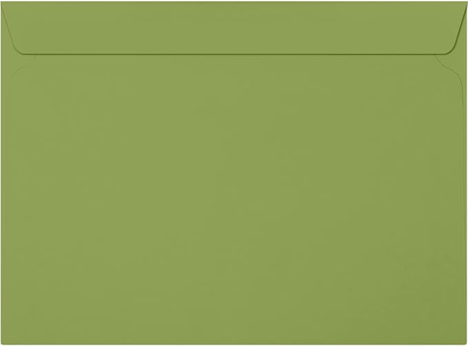 LUXPaper 9 x 12 Booklet Envelopes | Avocado Green | 70lb. Text | 50 Qty by LUXPaper
