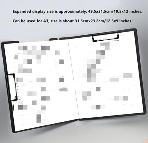 Grey Clipboard Folder, A4 Clipboard Horizontal and Vertical Metal Clips | 2 - Image 4