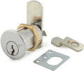 Olympus Lock DCN2 Rekeyable Cam Lock | 1-1/8" Cylinder KD Key, Keyed Different | US26D Chrome Cabinet Lock | Grade 1 | Reversible for Doors & Drawers