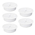 5 Pcs Desk Grommet 2-3/8" / 60 mm, Desk Hole Cover for Cables White, Cable Grommet ABS Plastic, Desk Hole Grommet for Home & Office Pc, Detachable Cable Cord Organizer