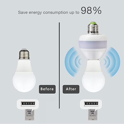 Smart Radar Motion Sensor Light Socket Adapter – E26/E27 Screw-in Add-On - Image 3