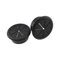 HAHIYO 2Pcs 2Inch/50mm Black ABS Plastic Eight-petaled Desk Grommet Wire Grommet Cable Management Cord Hole Cover Desk Wire Hole Insert Wire Organizer for Computer Office Home School Equipment Systems