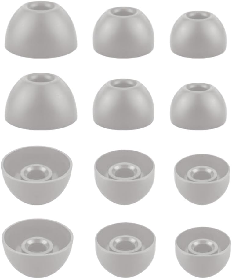 Replacement Ear Tips for Beats Fit Pro, Beats Studio Buds+, Beats Studio Buds, Beats Solo Buds Silicone Earbuds Washable Noise Isolation, Fit in The Charging Case, 6 Pairs S/M/L (Sage Gray)