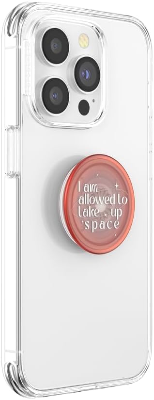 PopSockets Plant-Based Phone Grip with Expanding Kickstand, Adhesive Grip, Eco-Friendly, Cute PopSockets - Take Up Space Transluscent