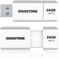 GIGASTONE 64GB Flash Drive (2 Pack) Z60 USB 3.2 Gen 1, 100MB/s Ultra Fast, Retractable Capless Slider Design, Data Storage, Backup for PC/Mac/TV/Car Audio, USB 2.0/3.0/3.1 Compatible