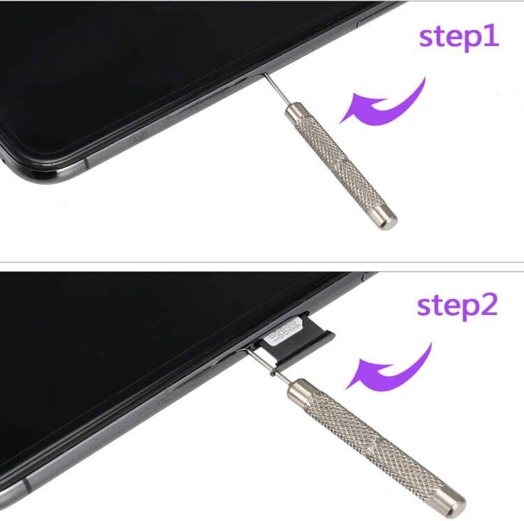 6 Pack SIM Card Removal Tool, Sim Card Tray Opening Tool Eject Pins Needle Opener Ejector Compatible with All iPhone Apple iPad HTC Samsung Galaxy Cell Phone Smartphone Watchchain Link Remover, Black