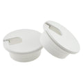 HAHIYO 2Pcs 1.38Inch/35mm White ABS Plastic U-Shaped Desk Grommet Wire Grommet Cable Management Cord Hole Cover Desk Wire Hole Insert Wire Organizer for Computer Office Home School Equipment Systems